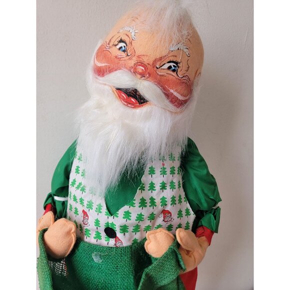 Large Santa Claus annalee vintage Xmas home decor unique plush - Picture 6 of 12